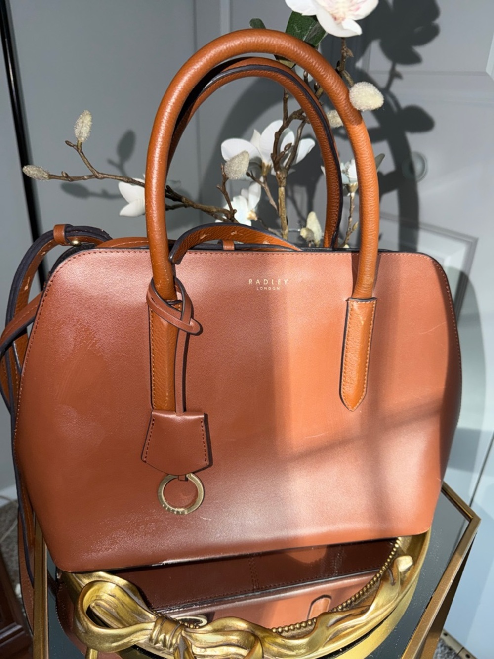 RADLEY LONDON Brown Leather Top-Handle Satchel